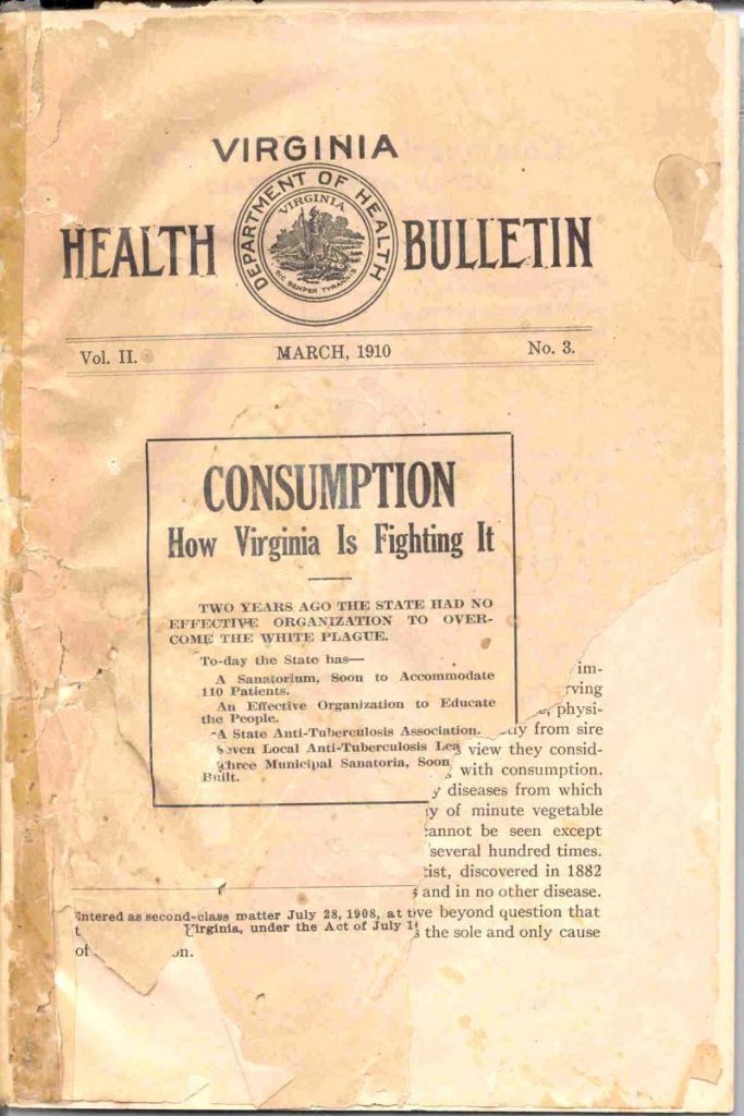 VA 건강 게시판 표지 - 3월, 1910
